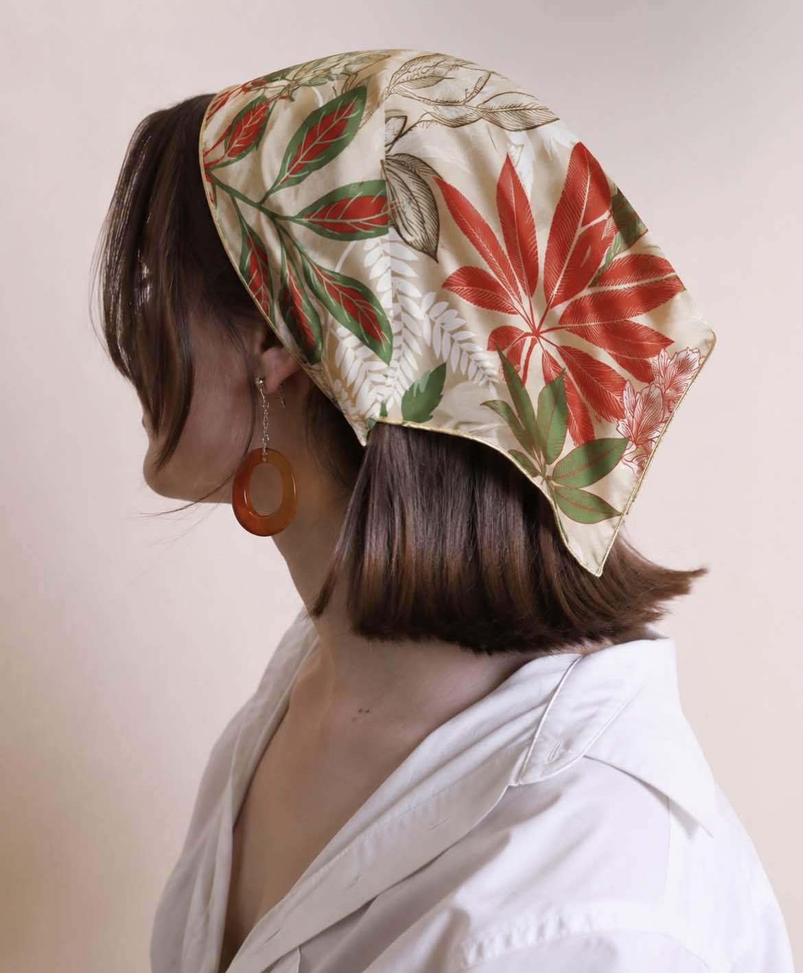 Luxury Satin Bandana for Women | Floral Print Hair Scarf | Soft Silk Feel Head Wrap | VELOURA