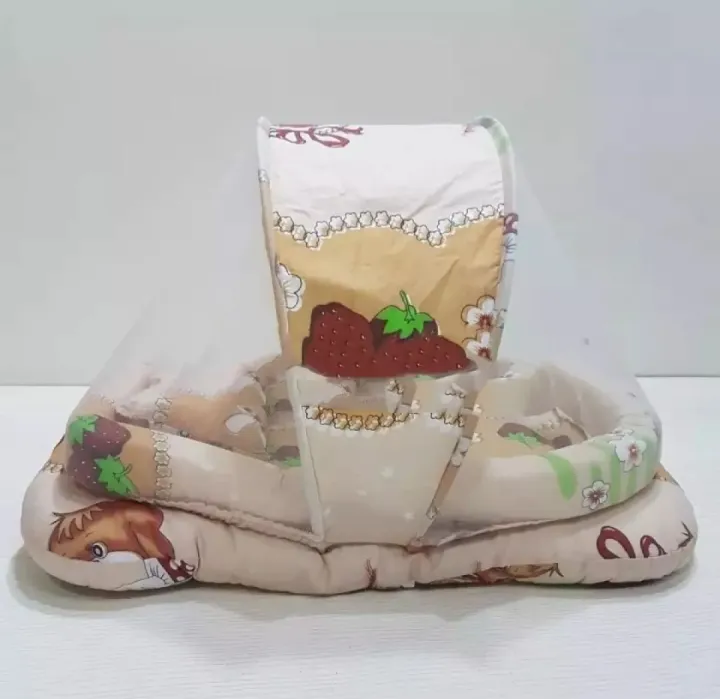 Baby Sleeping Bed With Mosquito Net (Random colors)