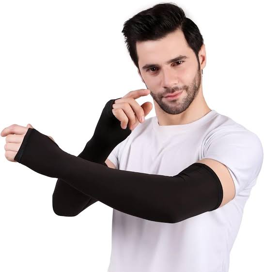 UV Protection Cooling Arm Sleeves For Men And Women Summer Compression Sports Arm Warmers With Thumb Hole Cycling