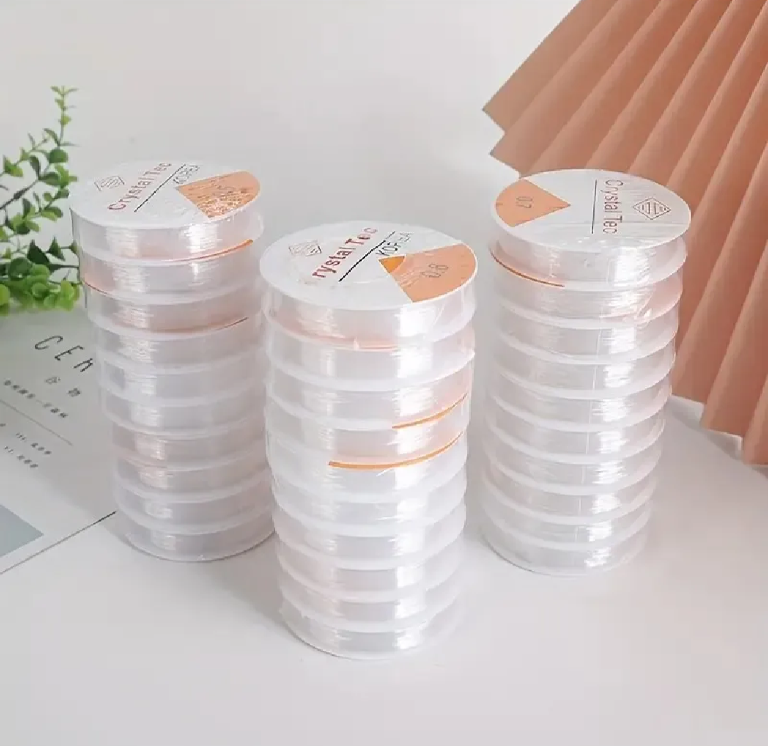 Crystal tec lastic ( pack of 3) Used in jewellery making or more craft . stretchable elastic