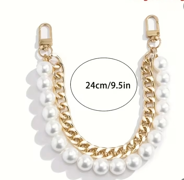 Pearl Chain Straps For Handbags - Fashion Accessories For Handbags Handles - Metal Chain Jewellery Accessories