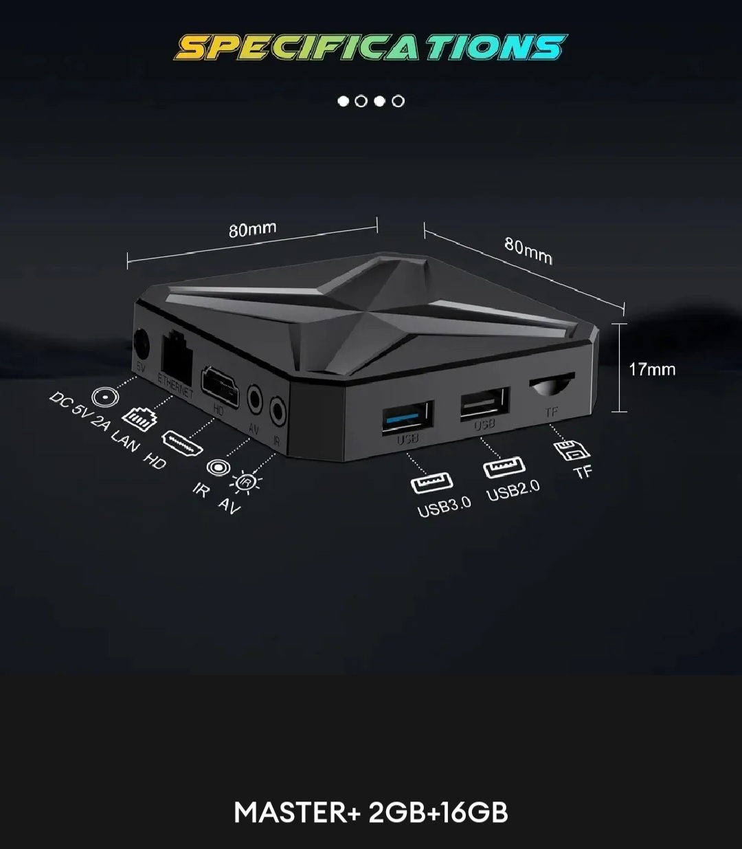 【Highly Recommended】MASTER+ Android TV BOX | Original 2GB RAM & 8GB ROM (Showing 8/128GB)| Android 17.1 | Bluetooth | voice Remote | Including Free Live TV Channels, Movies, & Webseries apps