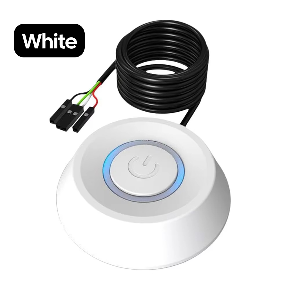 NNBILI Computer Desktop Switch 1.8M LED Lights PC Motherboard External Start Power On/Off Button Extension Cable For Home Office