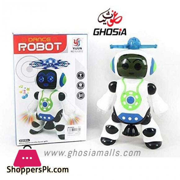 Dancing robot with music, light & 360° moving function for kids