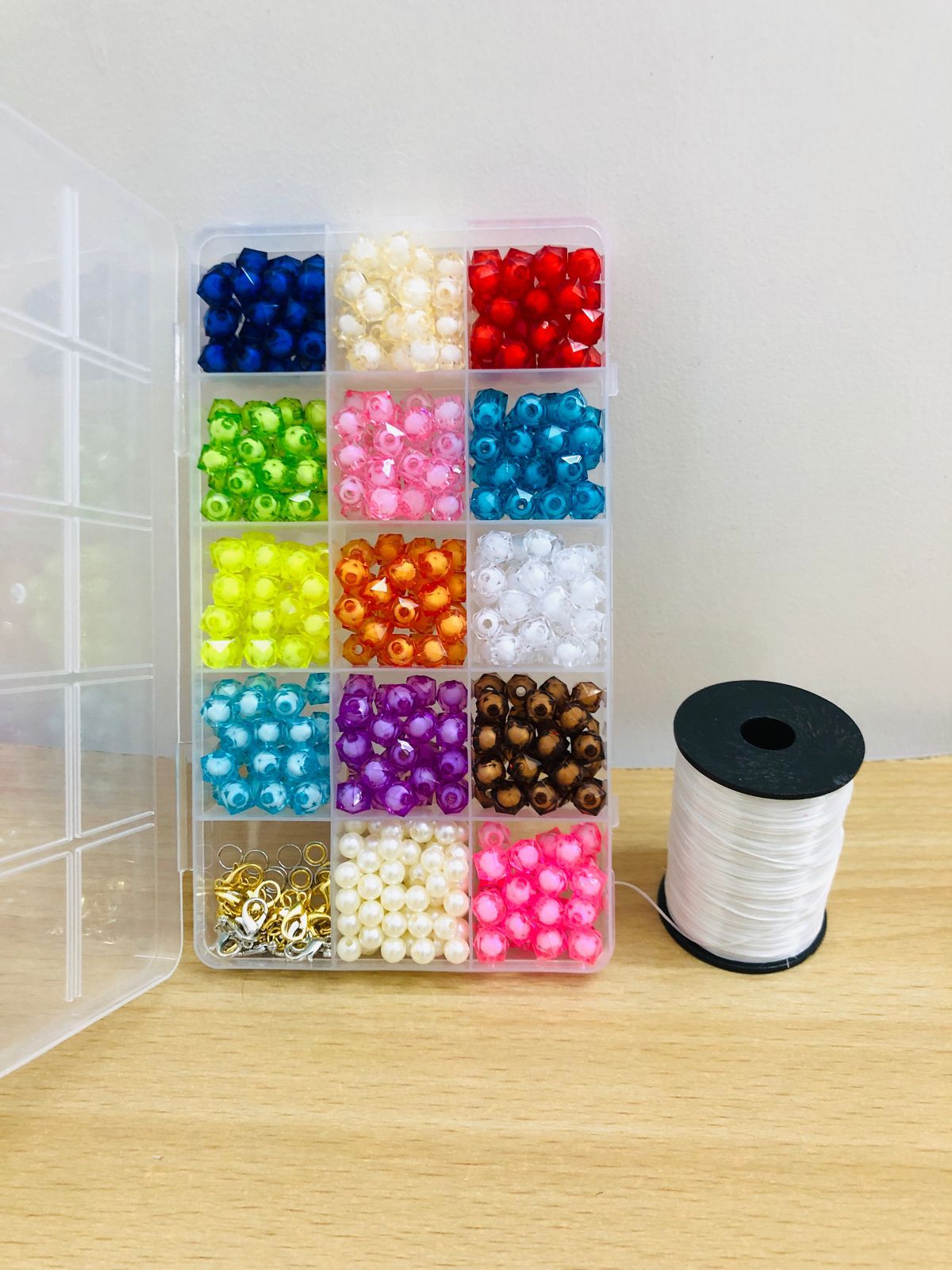 DIY Multi Beads Boxes/Bead Box with Elastic Thread tag