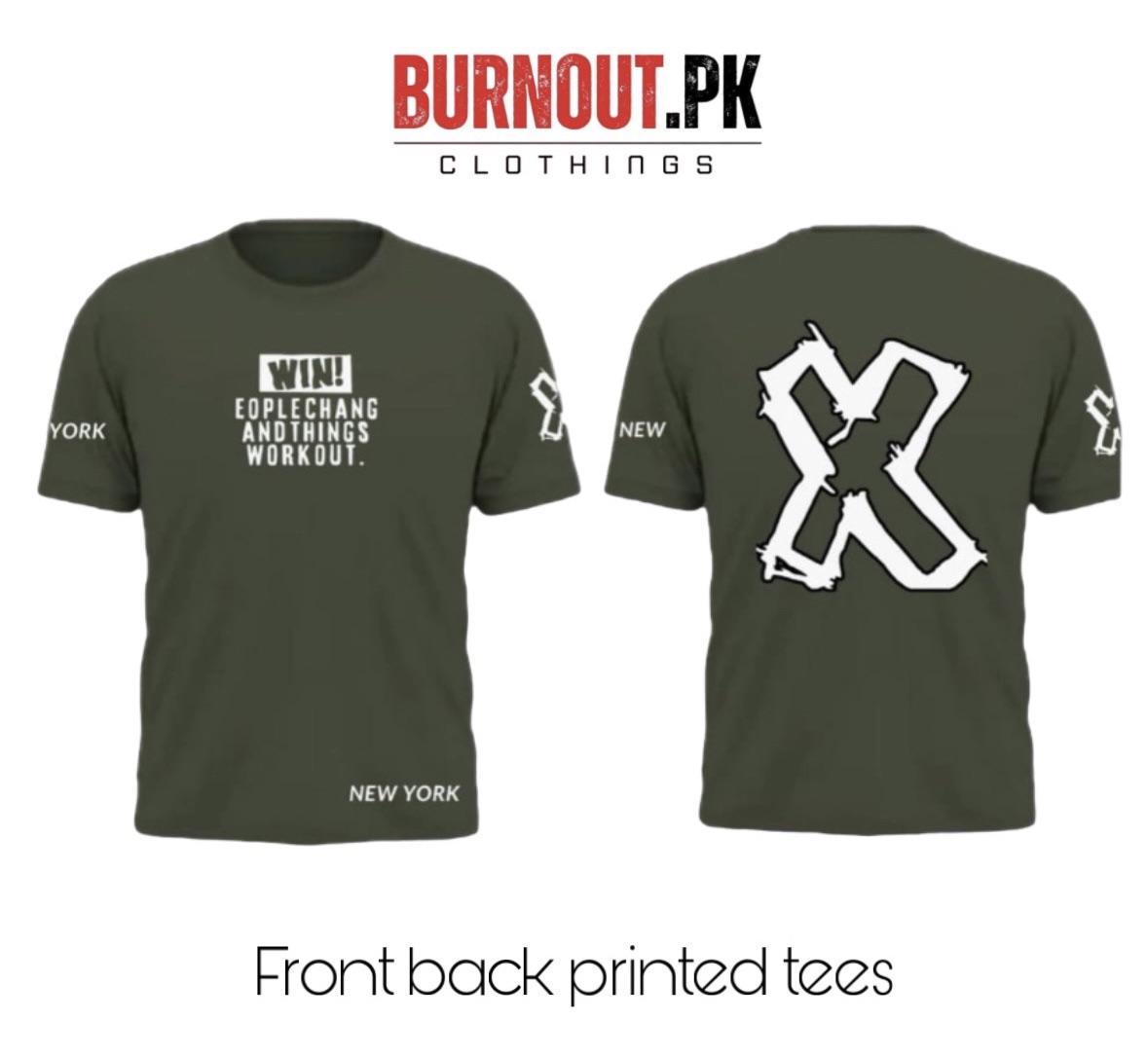 BURNOUT.PK NEW TRENDY SUMMER COLLECTION HALF SLEEVE PRINTED TEES FOR MENS AND WOMENS