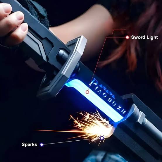 lighting spray sparkle effect sword for kids lighting sound effects sowrd action toys for kids katana Kombat sword