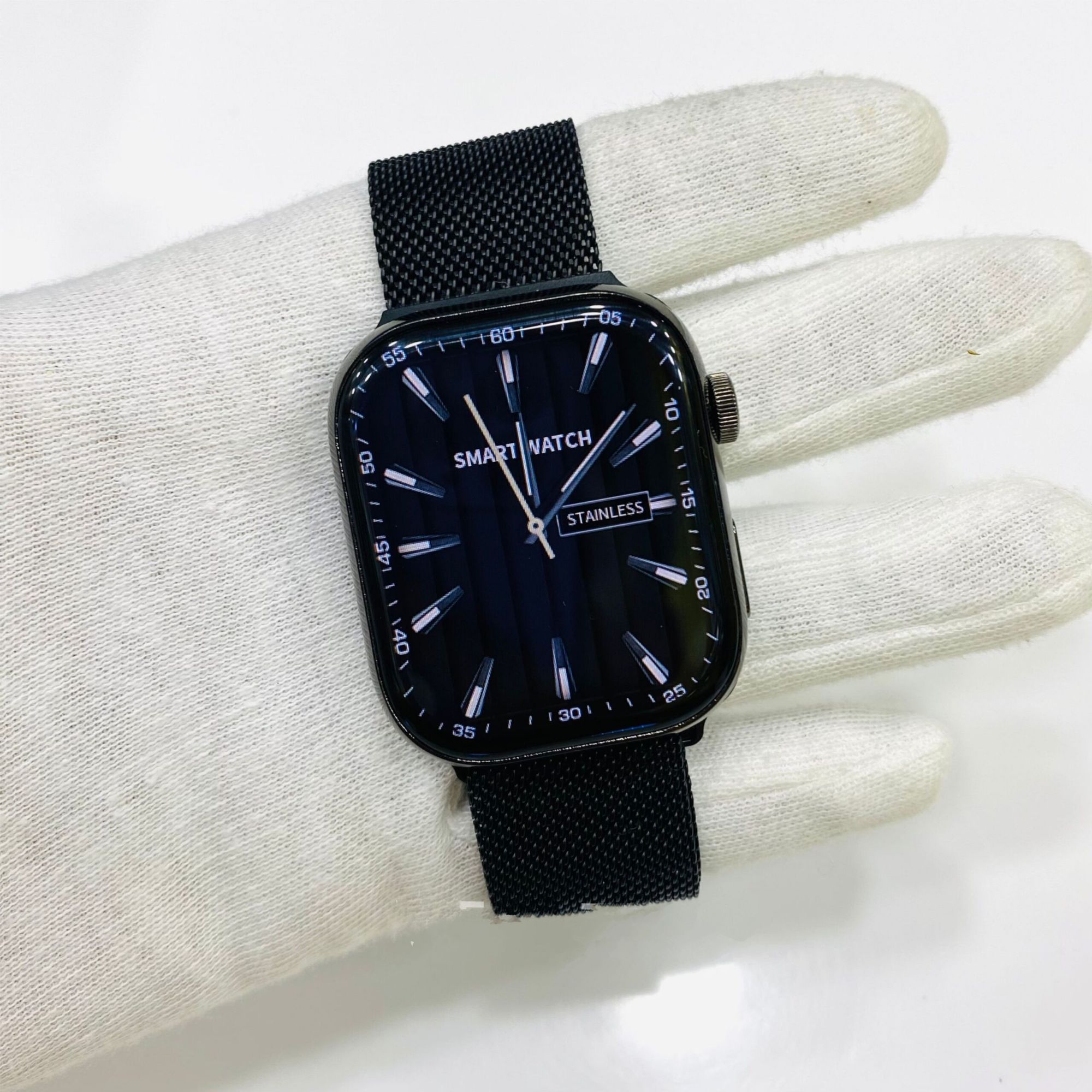 Watch 9 Max Smart Watch | Stainless Steel | Chain Edition | Dual Strap For Men Women | Big 2.19" Full HD Touch Display Screen | BT Calling & All Types Fitness Tracking Features