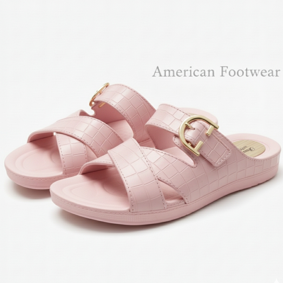 Women Slippers Ladies Buckle Flip Flops Soft Lightweight Durable Casual House Slides Summer Indoor Outdoor