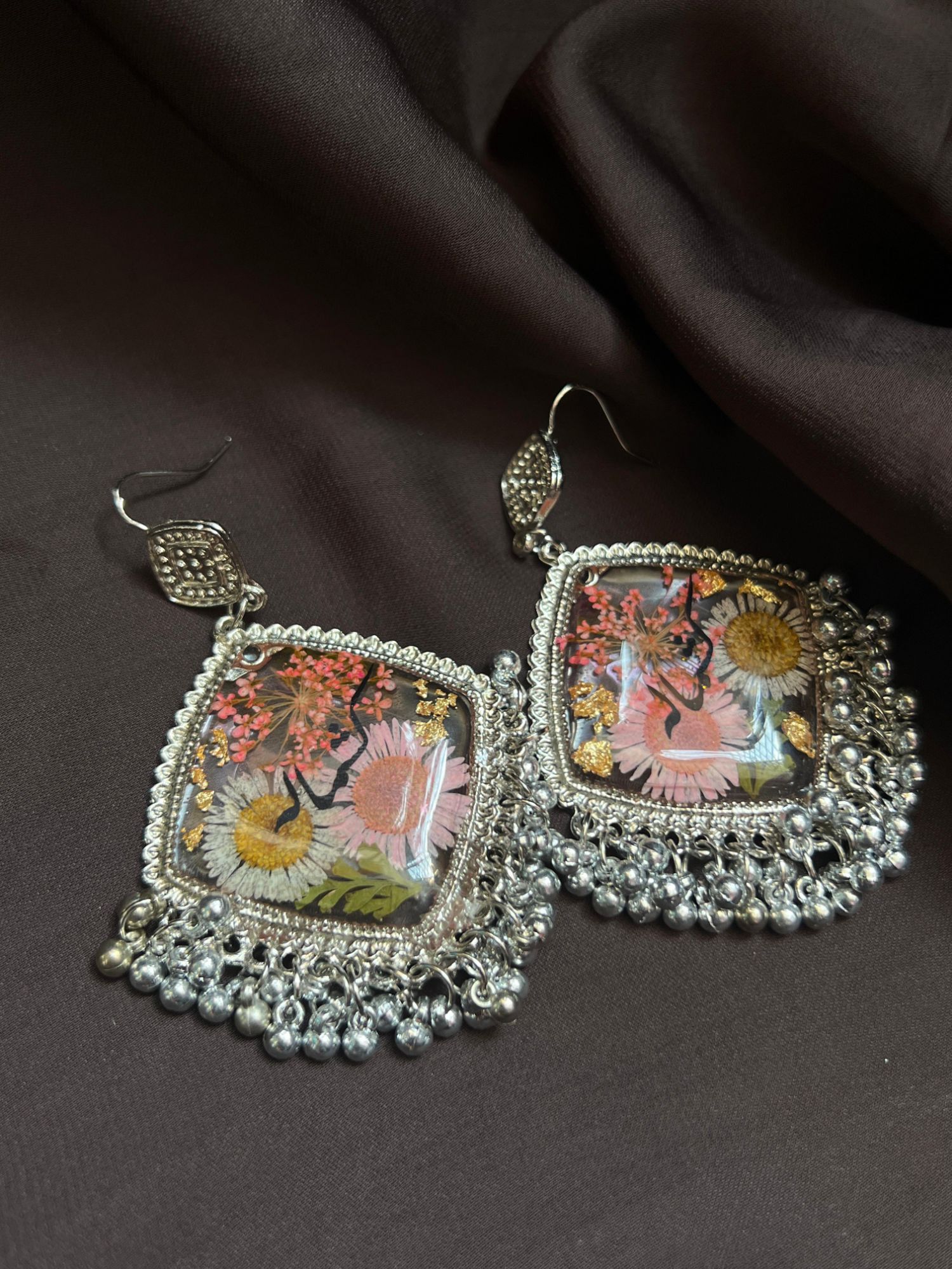 Customized Resin Jhumkas With Name Written On It