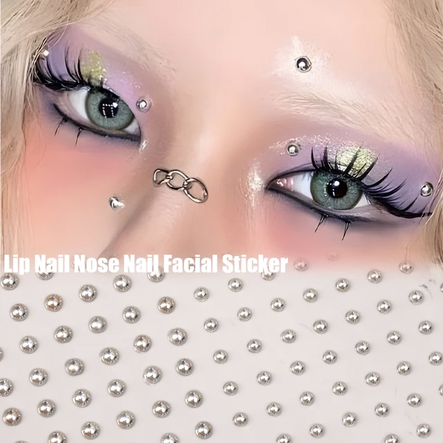 200+ Magic Nose Pin For Piercing And Non Piercing Nose Ring Hoop Earrings Adhesive Sticker For Nose And Hair Styling Body Stickers For Women And Girls Self Adhesive Nose Jewelry Fashion Accessory For Party And Wedding