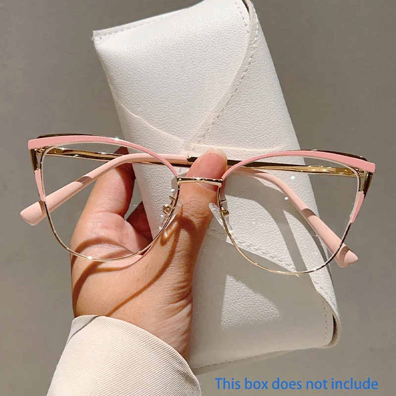 GM LUMIAS Oversized Cat Eye Glasses Women New Fashion Vintage Hollowed Rim Optical Frames Trendy Luxury Butterfly Shaped Eyewear