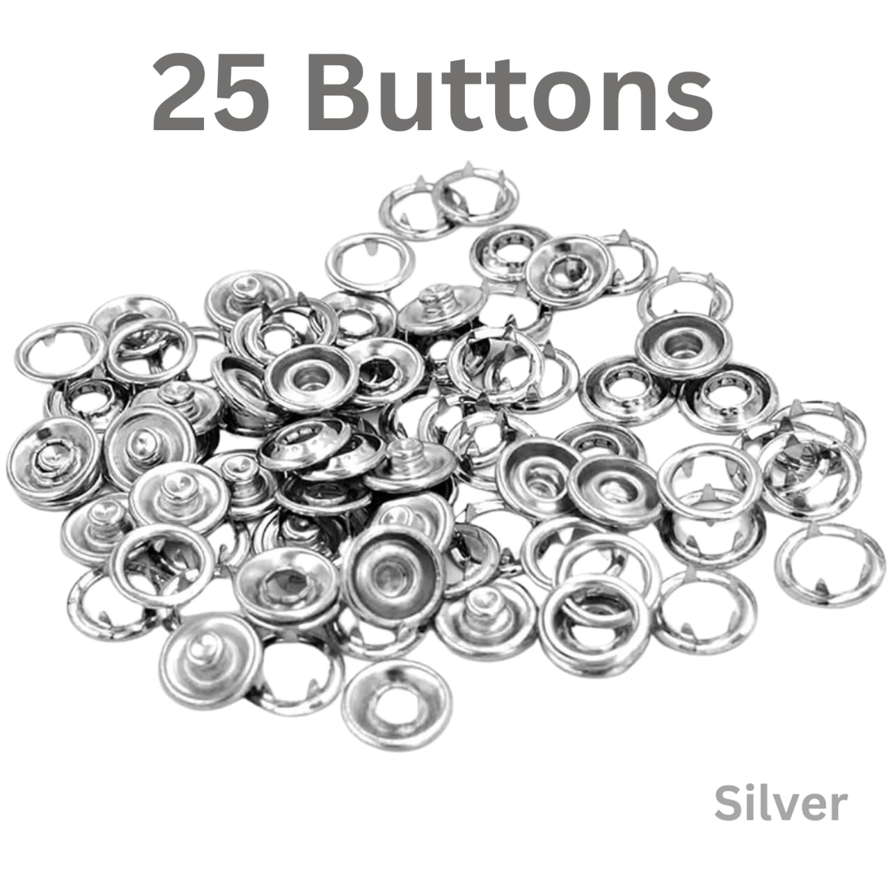 Silver 20 Buttons