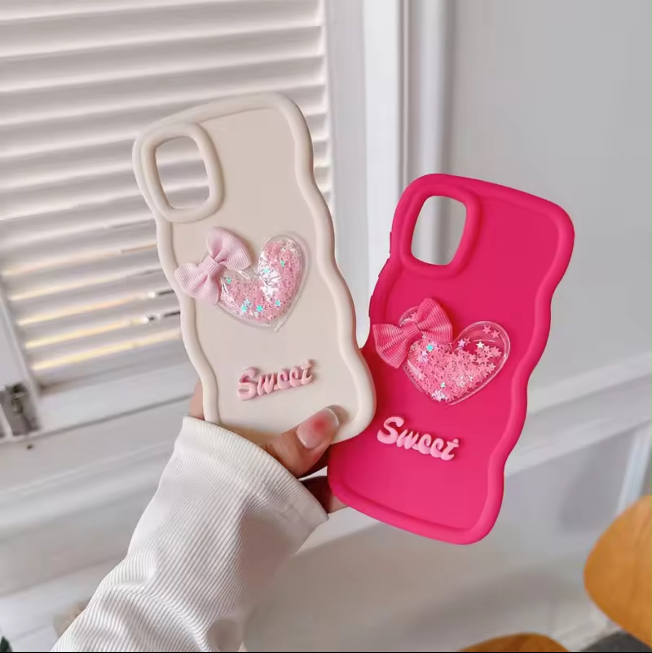 New Luxury Soft Sweet Ladies Case For 17 16 15 14 13 12 11 Pro Max, Xs Max, Xs, X, 8 / 7 Plus. Soft Silicone Case For Girls. Girls Pink Cover. Soft Wavy Case. Glitter Case. Case Cover. Fancy Cover For Girls & Ladies. Case Cover Soft Silicone Pouch