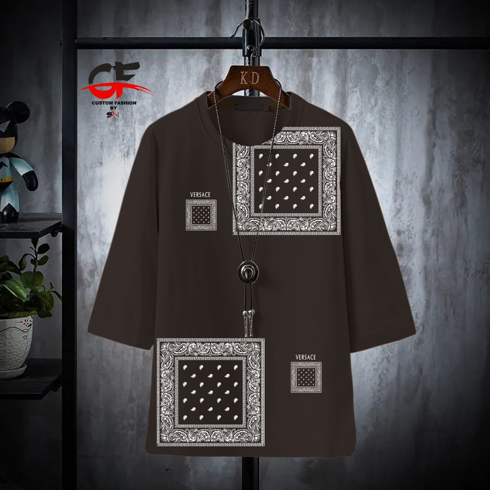 New stylish osm square printed summer drop shoulder tshirt for men