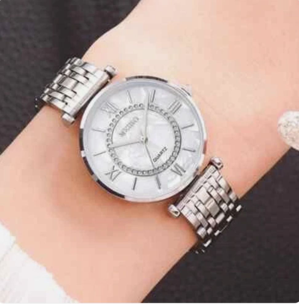 Watch - Fashion Square Watch Women Silver Watches Stainless Steel Band Quartz Wristwatches Ladies with bracelet set | Round watch | Rectangular Watch