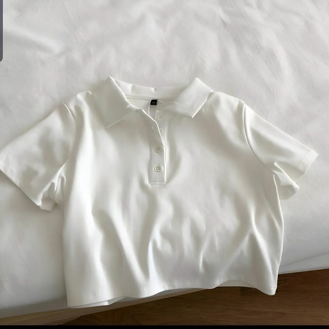 MI'TESORO Women's Short Sleeve Boxy Cropped Polo T-Shirt Polo Cropped T-Shirt - a timeless classic with a modern twist! for Girls/Women