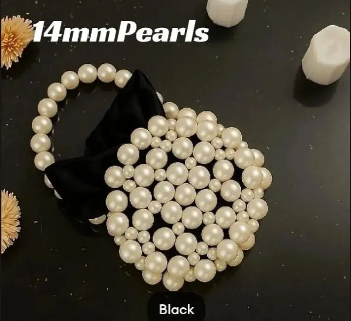 Elegant Pearl Beaded Handbag – Luxury Evening Clutch