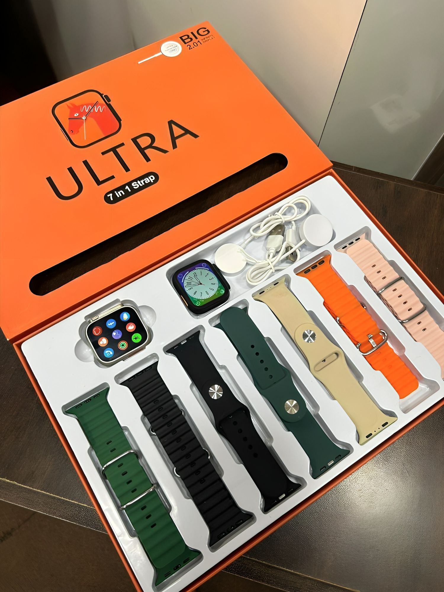 7 in 1 Ultra Smart Watch 7 Smartwatch | 2023 Bluetooth Touchscreen | Sports Fitness Tracker | iOS/Android Compatible | New Smartwatch for Teens
