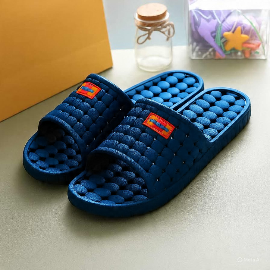 Friendly Washroom Anti Slip Flip Flops for Mens Casual Pocket House Slippers for Washroom