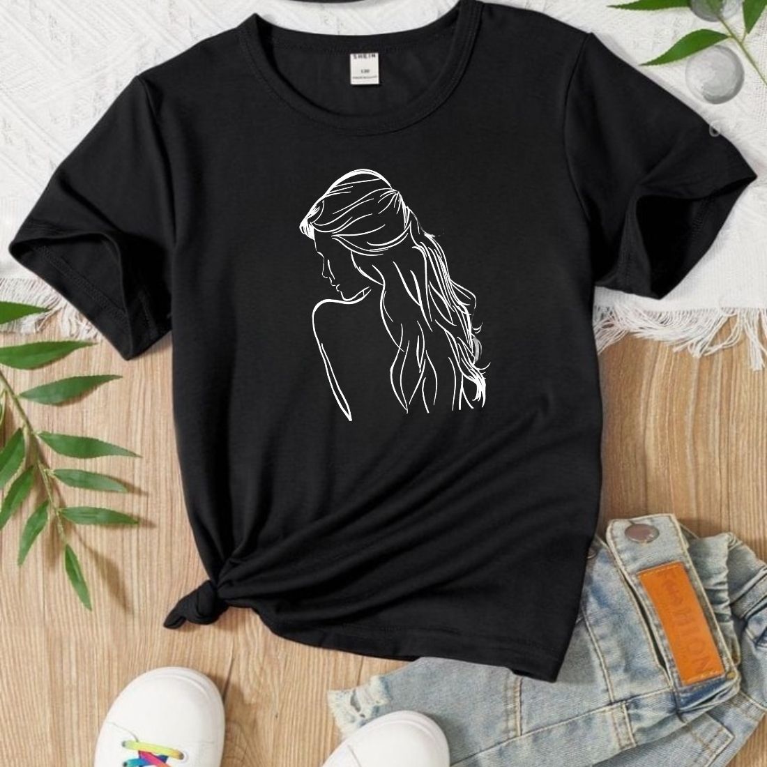 black t shirts for girls and woman's summer collection