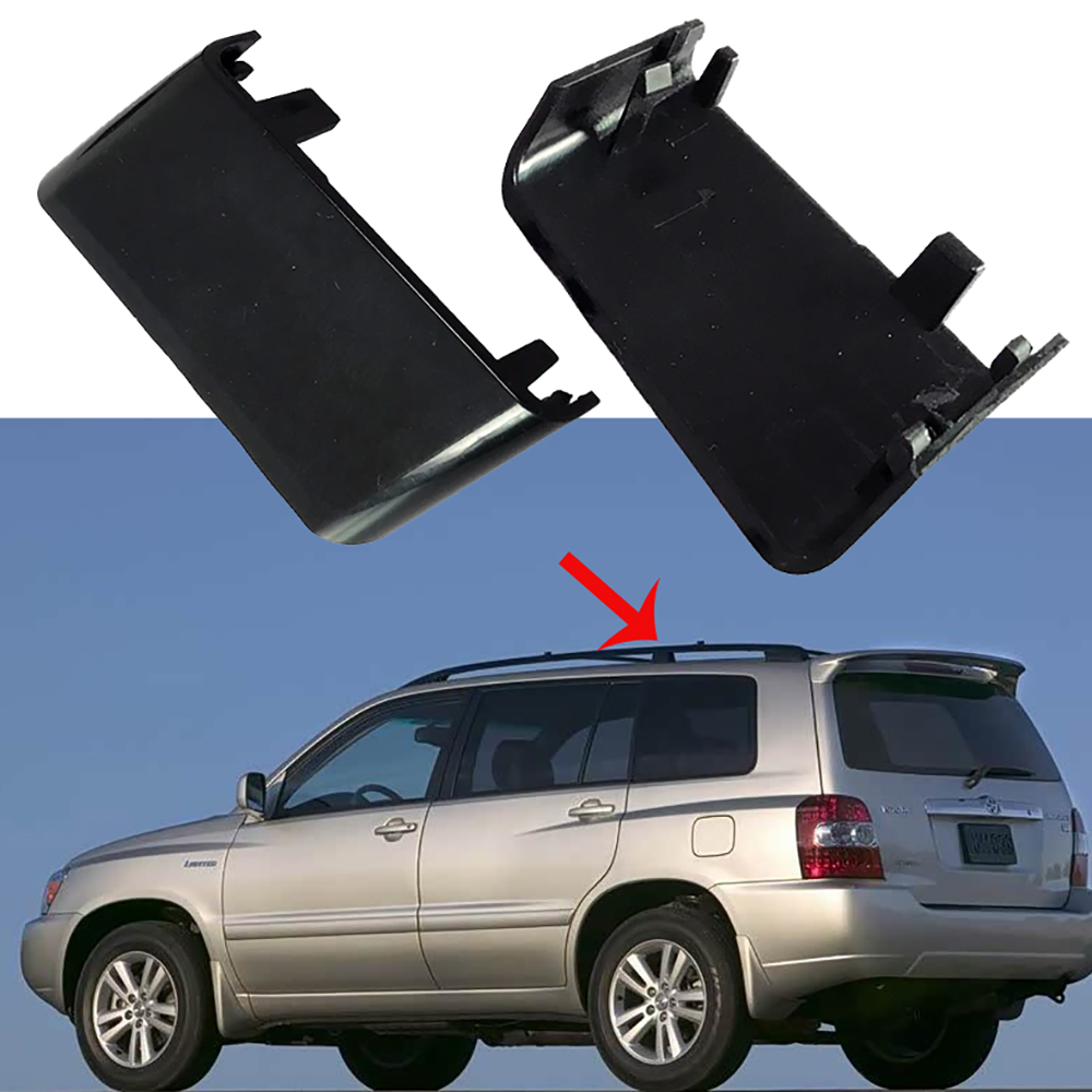 For Toyota Highlander 1998-2007 Black Exterior Roof Rack Rails Luggage Center Protector Cover Car Accessories 2pcs