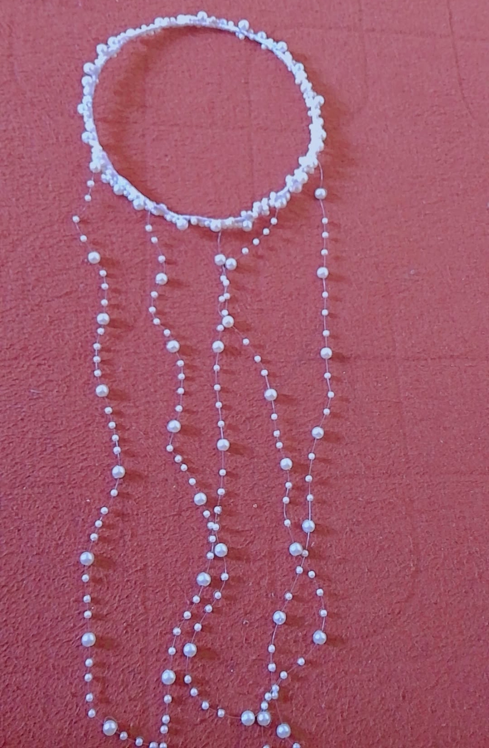 Bridal Pearl Hair Vine Headband | beautiful pearl crown| Wedding & Party Hair Accessory for Women & Girls | Long Tassel Headpiece for Women & Girls