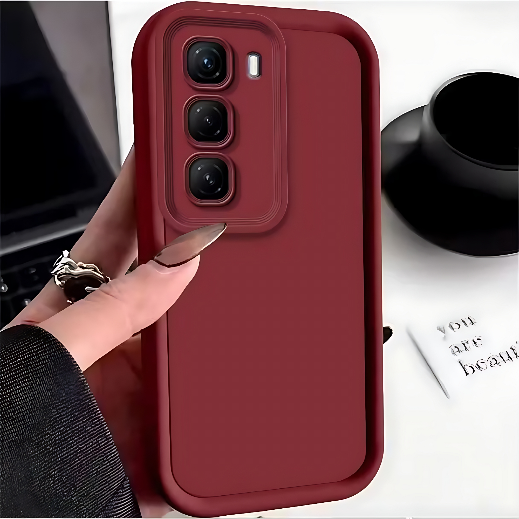 Sixonic Candy Silicone Cover For Infinix Hot 60 – 60i – 60 Pro – 60 Pro Plus – Shockproof Soft TPU Back Cover With Camera Lens Protection Case