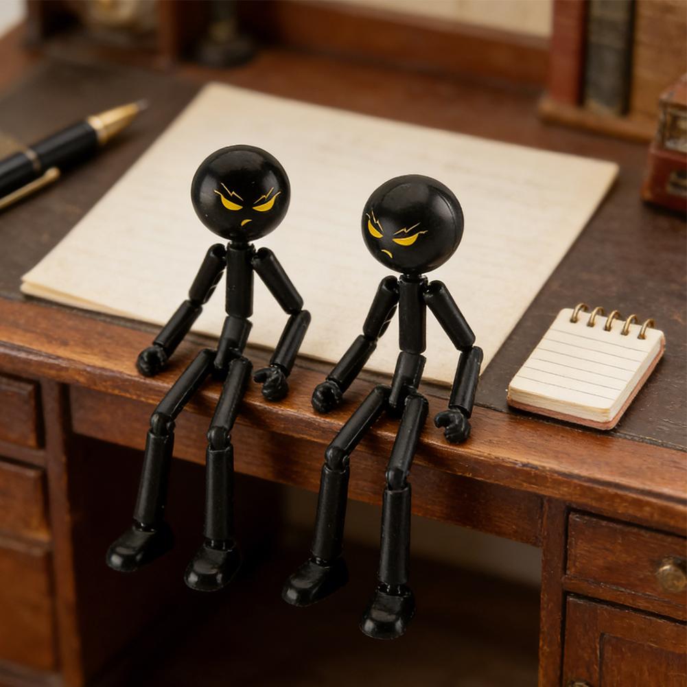 NEW Printing Mannequin Multi-jointed Stickman Toy Novelty Action Figure Stickman Assembled Robot Movable