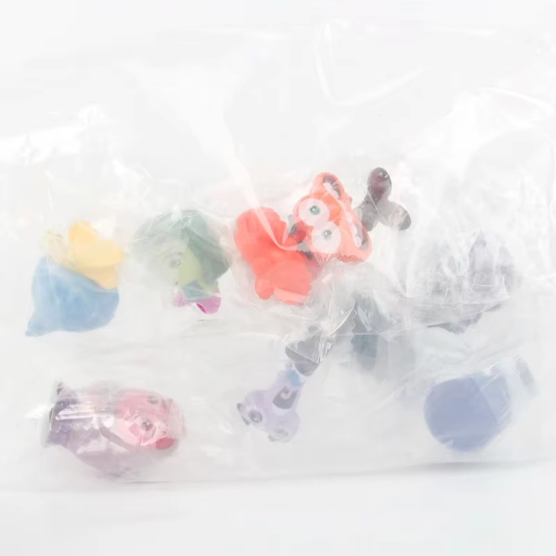 9Pcs/Set Mini Inside Out 2 Action Figure Toy Cartoon Movie Joy Anxiety Anger Sadness Disgust Fear Model Doll Figurines Kids