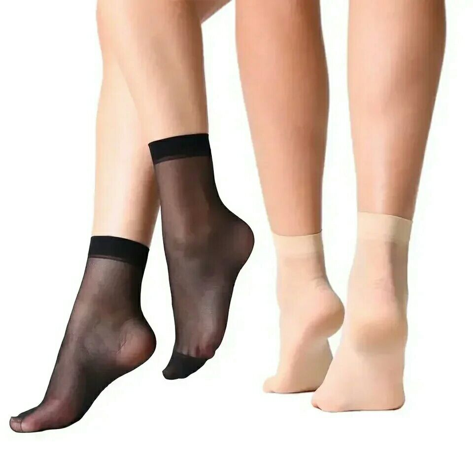 Women’s Transparent Silk Ankle Socks UltraThin Nylon Summer Stockings