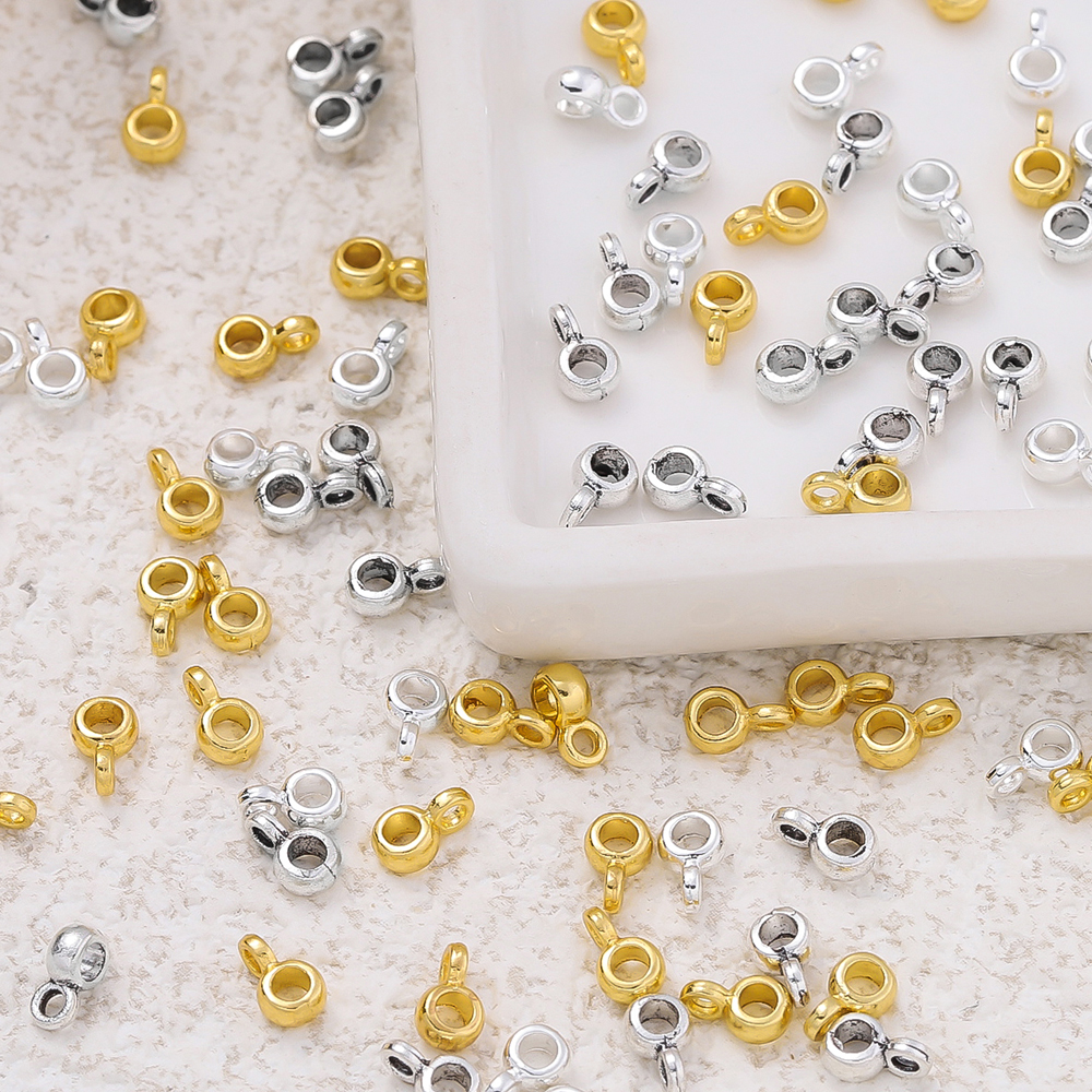 100pcs/lot Bail Bead Charm Connector for DIY Bracelet Charm Pendant Jewelry Making Findings Accessories Wholesale