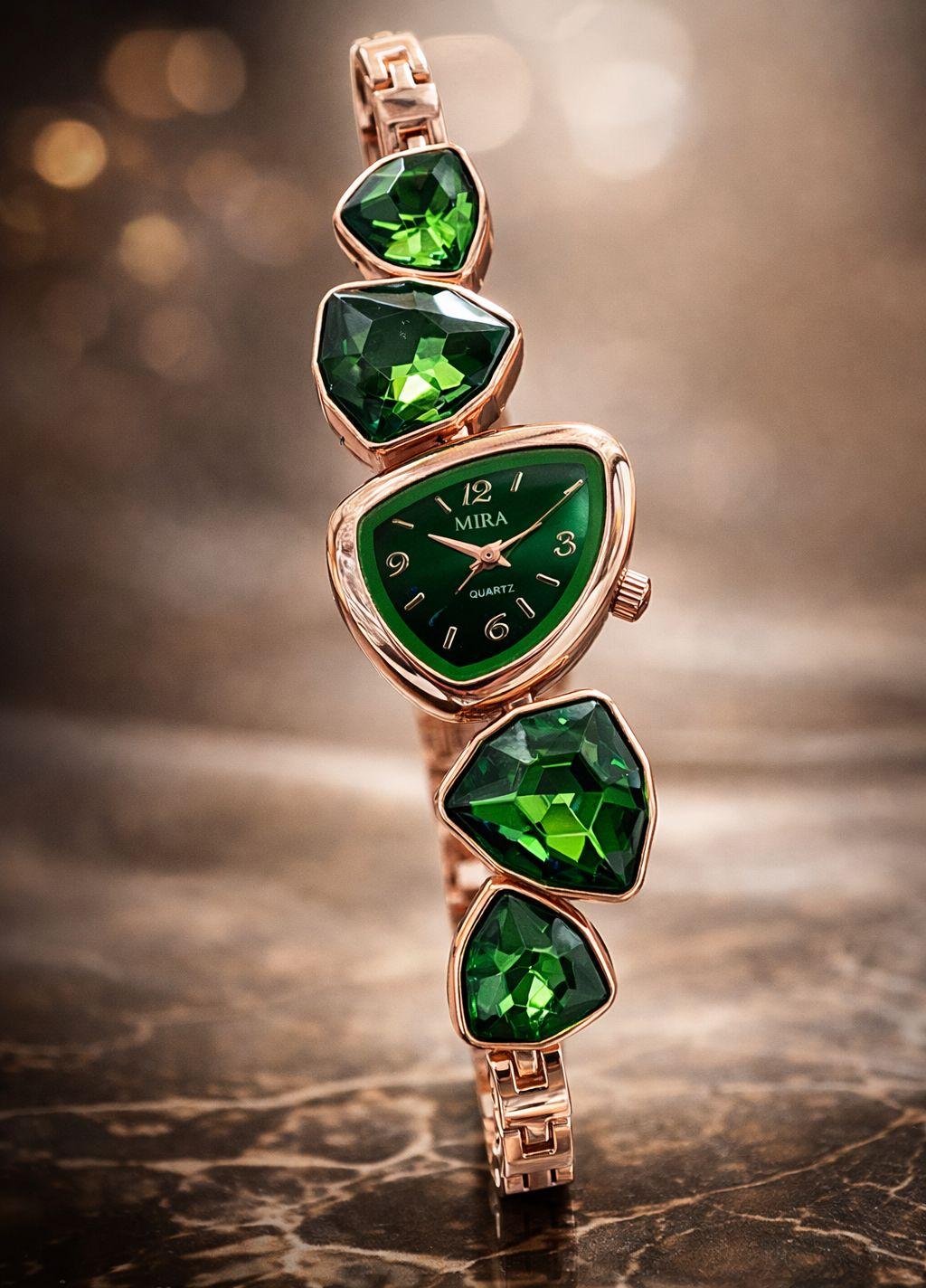 Luxury Diamond Design Women Wrist Watch – Stylish Bracelet Watch for Girls – 5 Color Elegant Stone Strap Watch