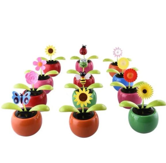 Solar Power Dancing Flower-swinging Animated Dancer Toy -Home and Car Decoration