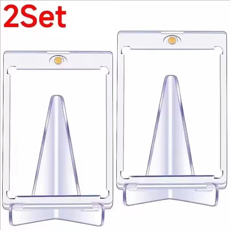Magnetic Card Holder Support Set Protectors Hard Plastic Sleeves Trading Display Case For Pokemon Baseball Sports