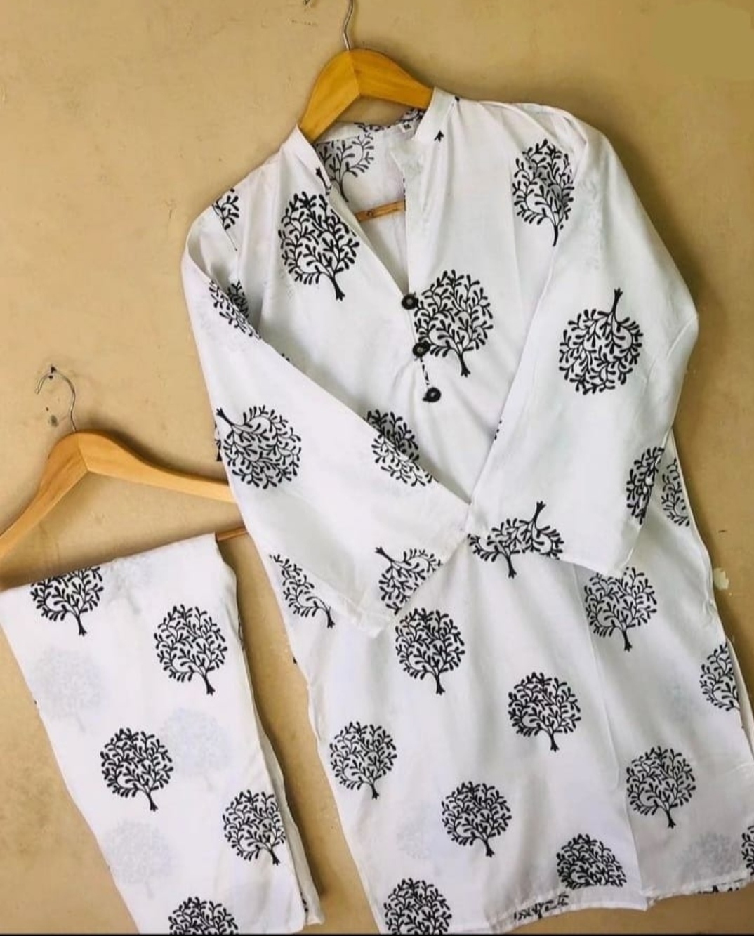 New stylish Collection Stitched Tree printed 2pc dress for women and girls