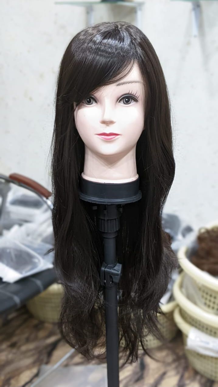 Full head cap Shine Wig For Woman