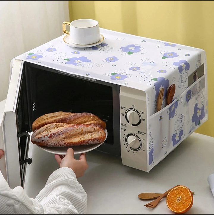 Kitchen Microwave Oven Cover Oil Proof Dustproof Water Proof Storage Bags Organizer
