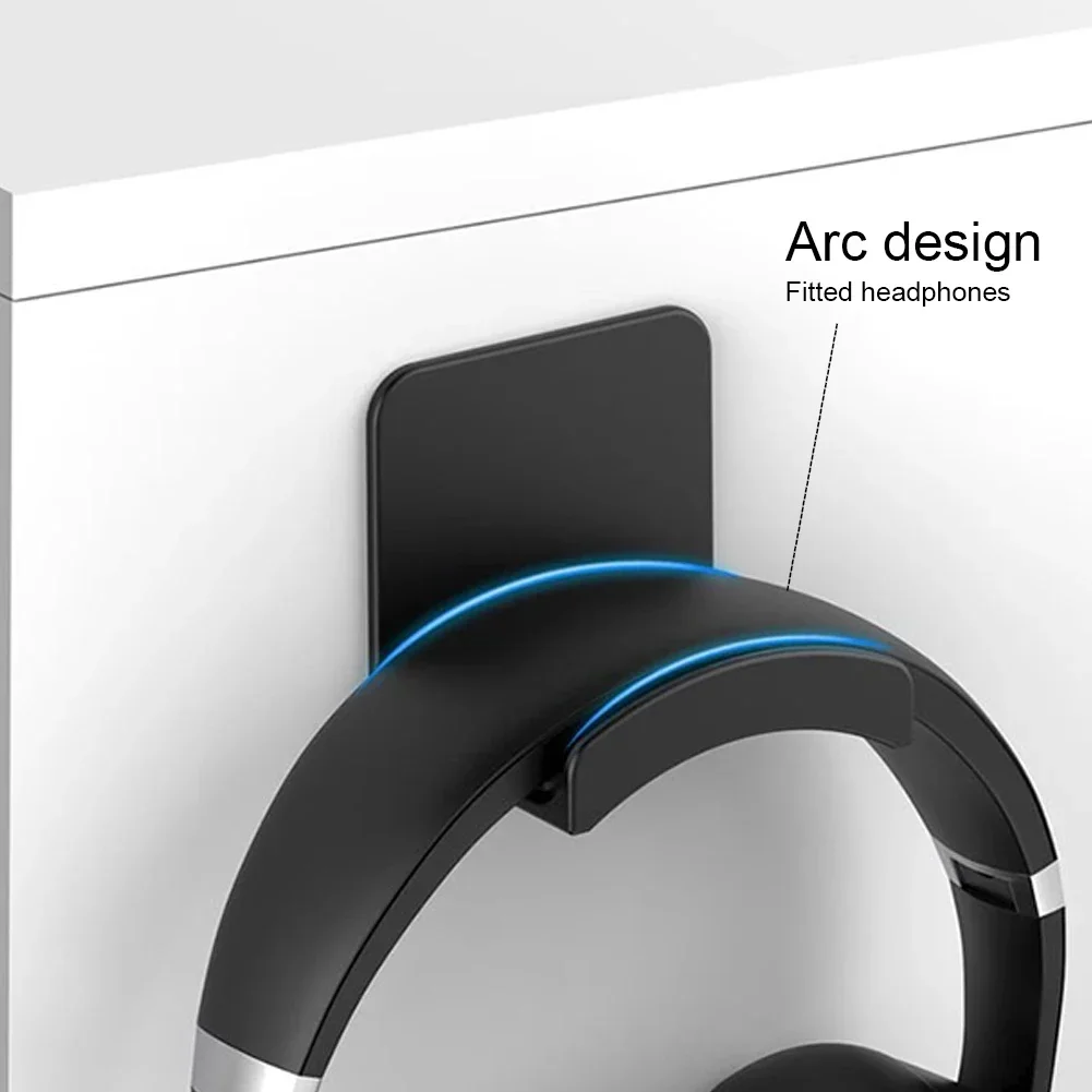 1-10PCS Wall Mount Headphone Stand Adhensive Plastic Under Desk Headset Rack Holder Support For Gaming Earphone Bracket