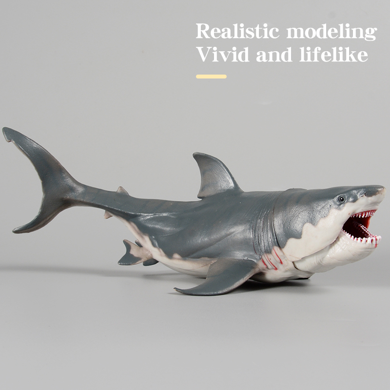 Savage Marine Megalodon Shark Action Figure - Classic Ocean Animals Sea Life Model PVC Collection Toy for Kids