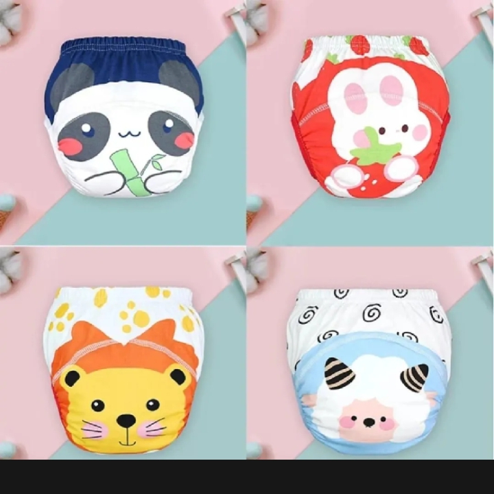 Cute Baby Reusable Diapers 6 Layer Waterproof Reusable Cotton Diapers Breathable Training Shorts Underwear Cloth Pants Nappy New