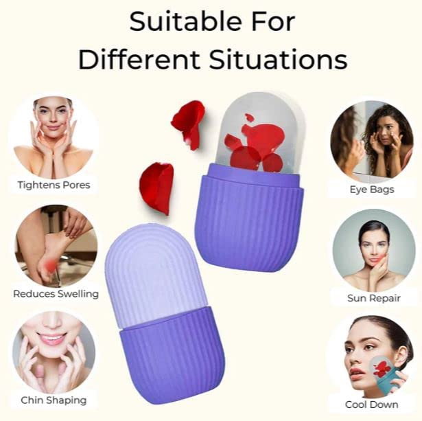 Silicone Ice Cube Roller Massager for Face - Eyes and Neck Naturally Conditioning and Skin Care - Reusable Massage Silicone Ice Mold
