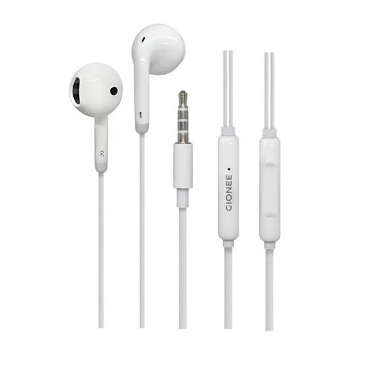 Gionee Handsfree Imported Original Deep Bass Sound Gaming Earphones Stereo Sound Sweat Proof Crystal Clear Audio Earphones 3.5mm Jack With Microphone for Calling And Songs Music