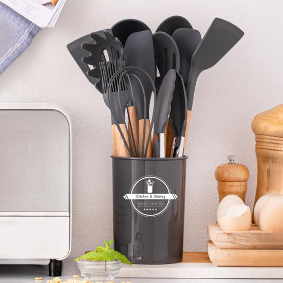 12 Pcs Silicone Cooking Utensils Set Heat Resistant BPA Free