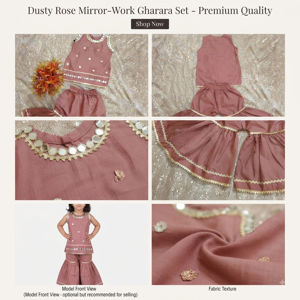 new stylish silk pink dress for girls with gharara shalwar and mirror Golden work tol class quality stuff