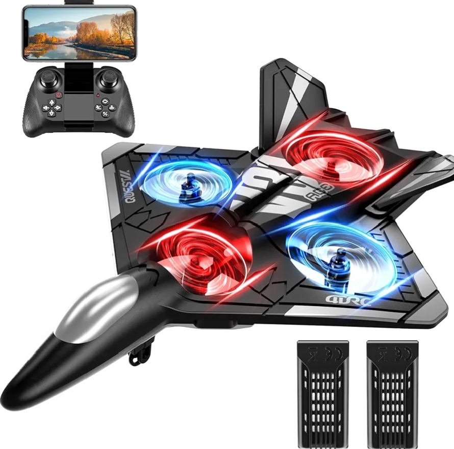 Fighter Jet Remote Control Airplane Toy for Kids | RC Fighter Jet Plane with Lights & Long Range | 360 Flip Stunt Roll & Rechargeable Remote Control Aircraft