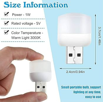 USB LED Night Bulb | Night Bulb | LED Night Light | USB Light | USB Bulb | Night Light | Universal for Laptops, Power banks, Mobile Chargers & Other USB supported port (Pack of 1 & 2)