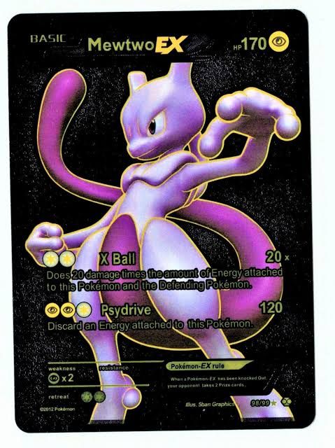 Mewtwo-EX - 98/99 - Full Art Ultra Rare Card Next Destinies Pokemon