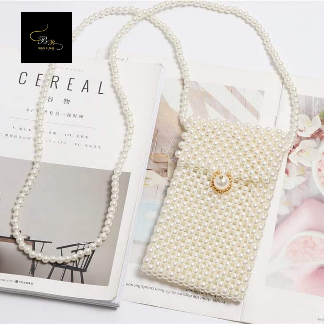 Luxurious Handmade Pearl Bags Women Handbags Ladies Evening Party Shoulder Bag Purse Elegant Beaded Crossbody Bags