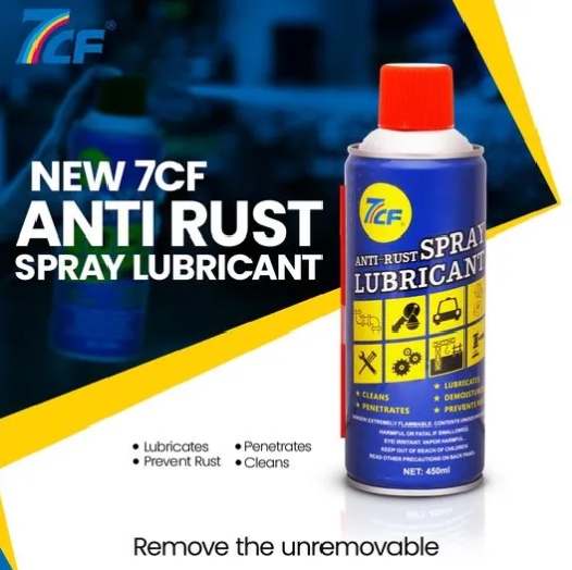 7cF Anti Rust Spray Lubricant For Car and House hold - 450Ml